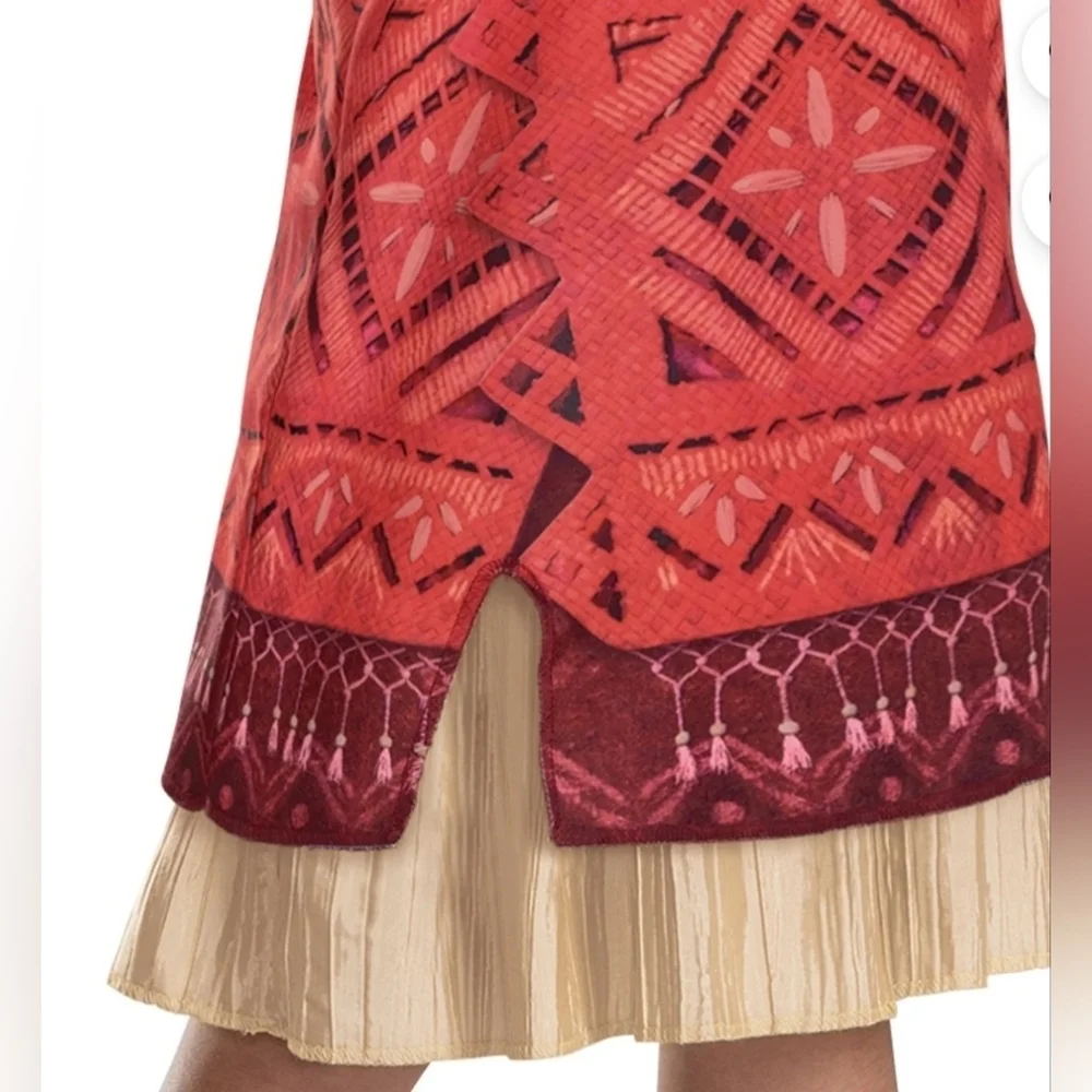 Disney Moana 2 Costume for Kids - Red and Gold SIZES XS To Med 4-8  Dress Up - Picture 4 of 8